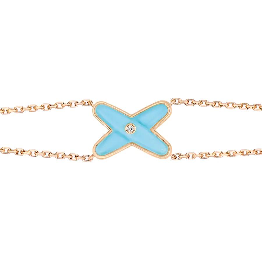 [Star Jewelry]JEUX BRACELET TURQUOISE PINK GOLD 1 DIAMOND