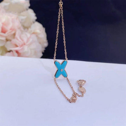 [Star Jewelry]JEUX BRACELET TURQUOISE PINK GOLD 1 DIAMOND