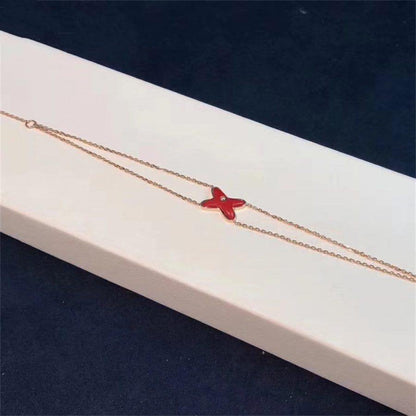 [Star Jewelry]JEUX BRACELET CARNELIAN PINK GOLD 1 DIAMOND