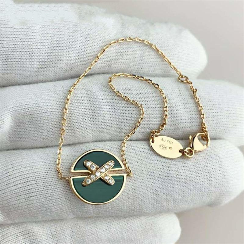 [Star Jewelry]JEUX DE BRACELET MALACHITE PINK GOLD DIAMONDS