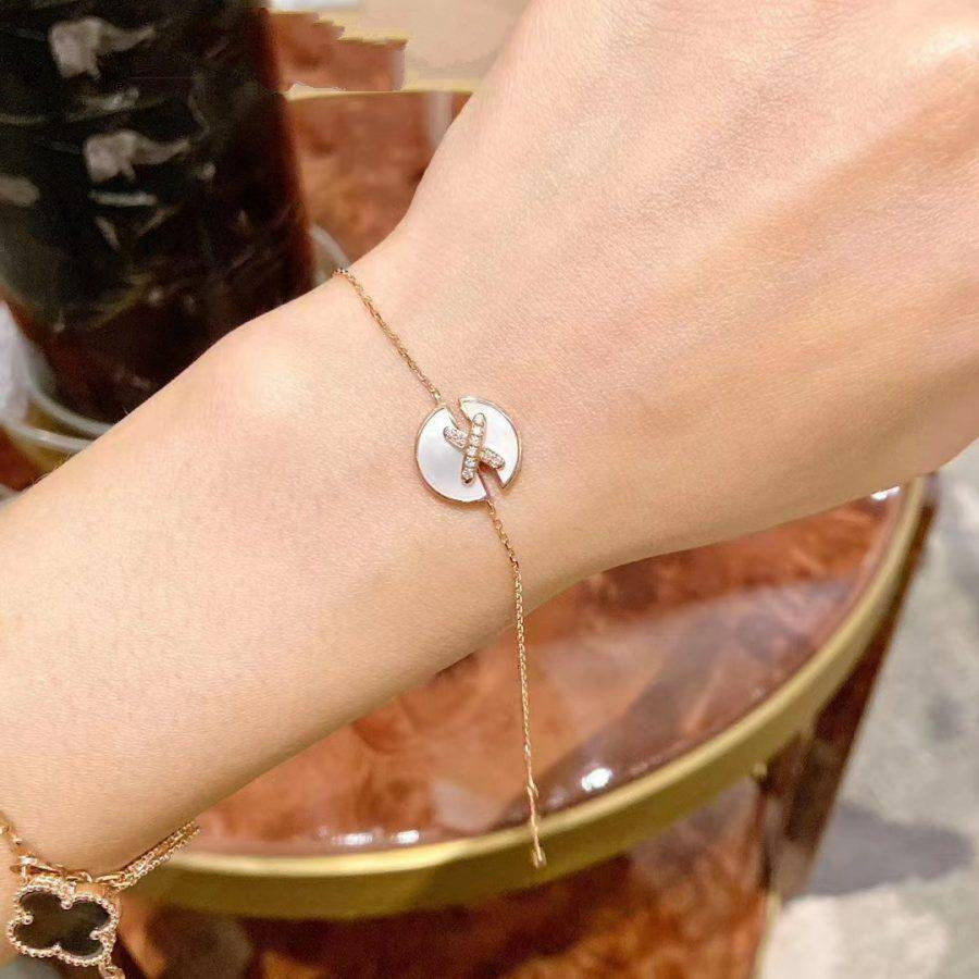 [Star Jewelry]JEUX DE BRACELET MOP PINK GOLD DIAMONDS