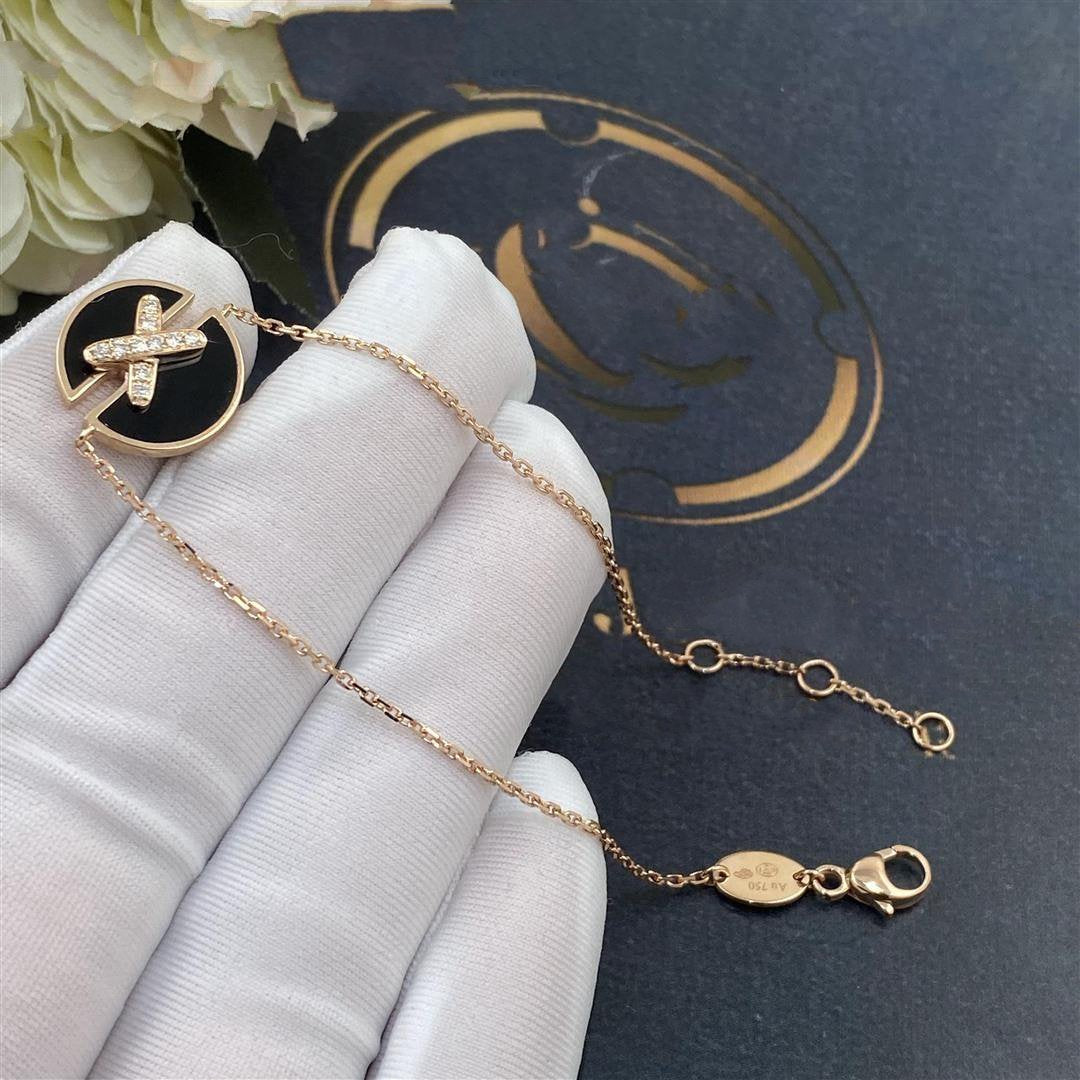 [Star Jewelry]JEUX DE BRACELET ONYX PINK GOLD DIAMOND