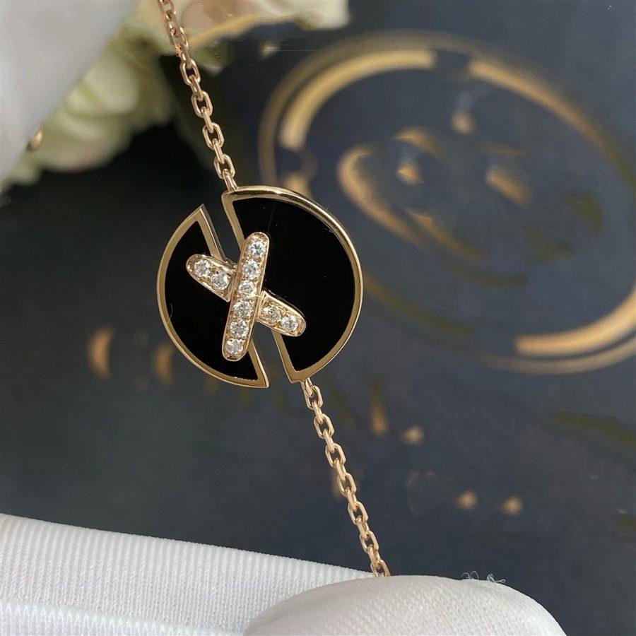 [Star Jewelry]JEUX DE BRACELET ONYX PINK GOLD DIAMOND