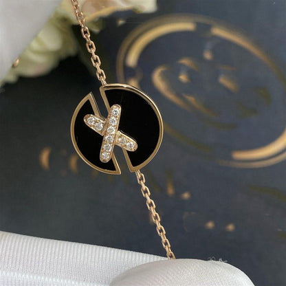 [Star Jewelry]JEUX DE BRACELET ONYX PINK GOLD DIAMOND