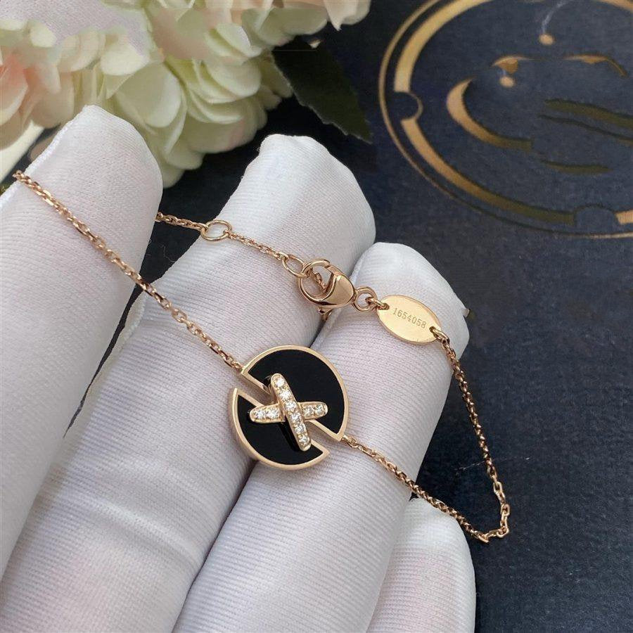 [Star Jewelry]JEUX DE BRACELET ONYX PINK GOLD DIAMOND