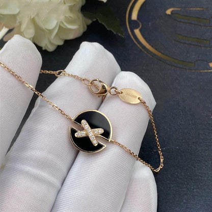 [Star Jewelry]JEUX DE BRACELET ONYX PINK GOLD DIAMOND