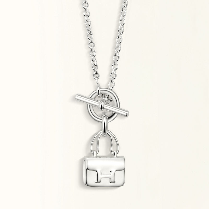 [Star Jewelry]POP H PEDANT SILVER NECKLACE