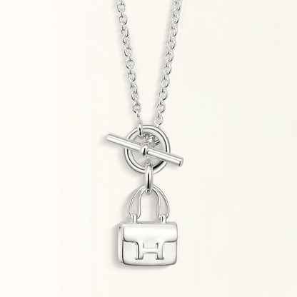 [Star Jewelry]POP H PEDANT SILVER NECKLACE