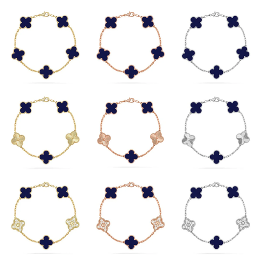 [Star Jewelry]CLOVER 5 MOTIF LAPIS LAZULI BRACELET COLLECTION