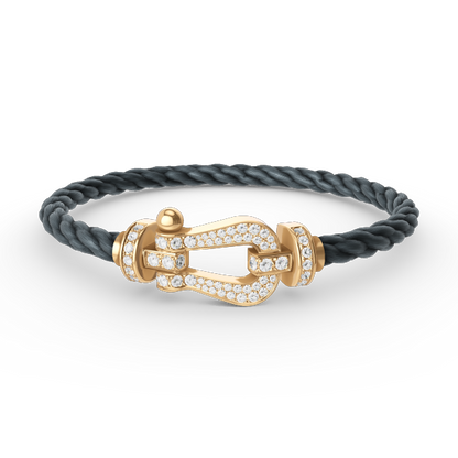 [Star Jewelry]FORCE LARGE HORSESHOE FULL DIAMOND BRACELET GOLD