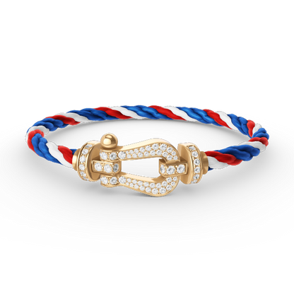 [Star Jewelry]FORCE LARGE HORSESHOE FULL DIAMOND BRACELET GOLD