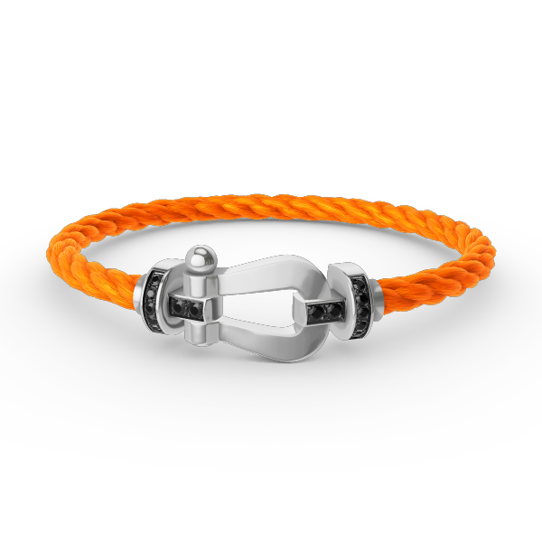 [Star Jewelry]FORCE LARGE HORSESHOE BLACK DIAMOND BRACELET SILVER