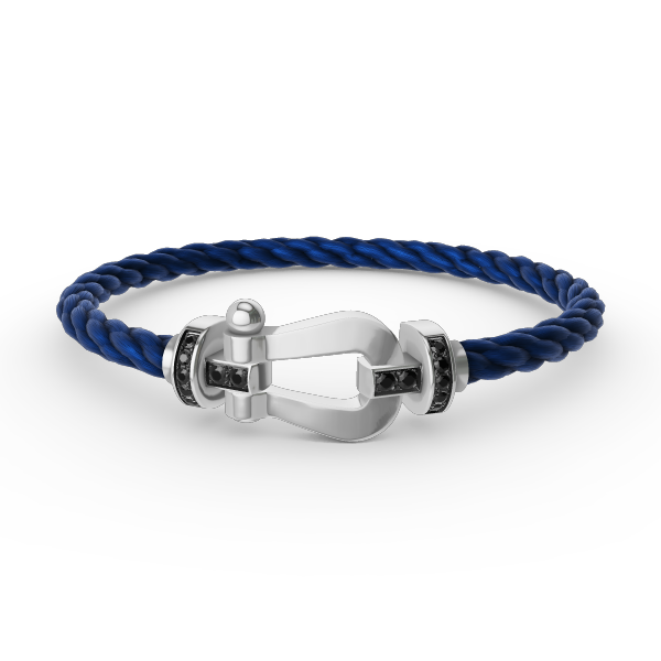 [Star Jewelry]FORCE LARGE HORSESHOE BLACK DIAMOND BRACELET SILVER