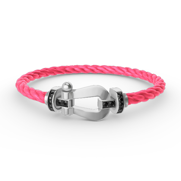 [Star Jewelry]FORCE LARGE HORSESHOE BLACK DIAMOND BRACELET SILVER