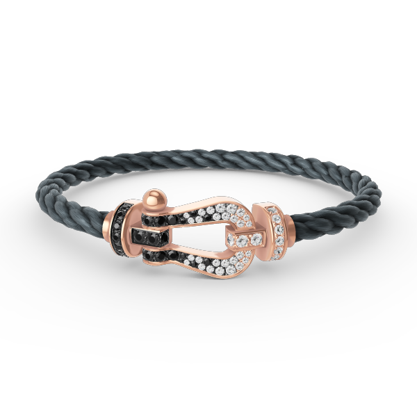 [Star Jewelry]FORCE LARGE HORSESHOE BLACK WHITE DIAMOND BRACELET ROSE GOLD