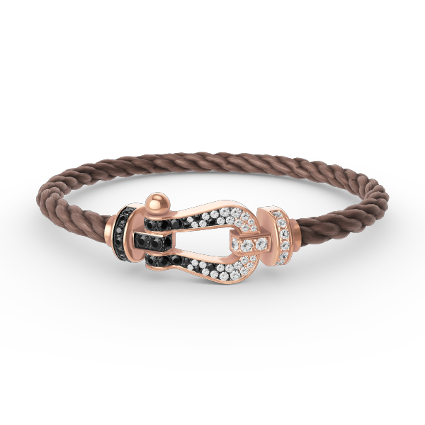 [Star Jewelry]FORCE LARGE HORSESHOE BLACK WHITE DIAMOND BRACELET ROSE GOLD