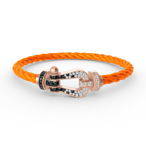 [Star Jewelry]FORCE LARGE HORSESHOE BLACK WHITE DIAMOND BRACELET ROSE GOLD