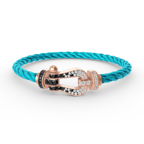 [Star Jewelry]FORCE LARGE HORSESHOE BLACK WHITE DIAMOND BRACELET ROSE GOLD