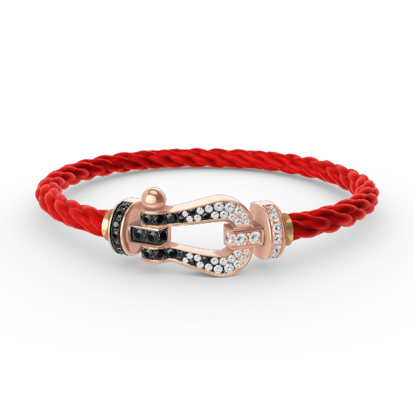 [Star Jewelry]FORCE LARGE HORSESHOE BLACK WHITE DIAMOND BRACELET ROSE GOLD