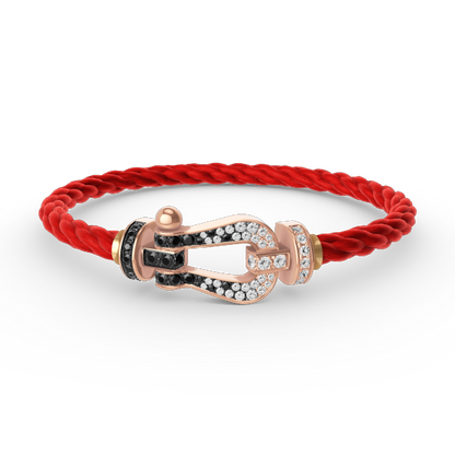 [Star Jewelry]FORCE LARGE HORSESHOE BLACK WHITE DIAMOND BRACELET ROSE GOLD