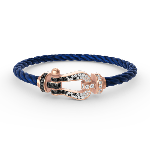[Star Jewelry]FORCE LARGE HORSESHOE BLACK WHITE DIAMOND BRACELET ROSE GOLD