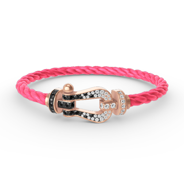 [Star Jewelry]FORCE LARGE HORSESHOE BLACK WHITE DIAMOND BRACELET ROSE GOLD