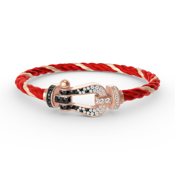 [Star Jewelry]FORCE LARGE HORSESHOE BLACK WHITE DIAMOND BRACELET ROSE GOLD