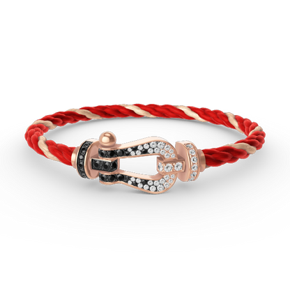 [Star Jewelry]FORCE LARGE HORSESHOE BLACK WHITE DIAMOND BRACELET ROSE GOLD