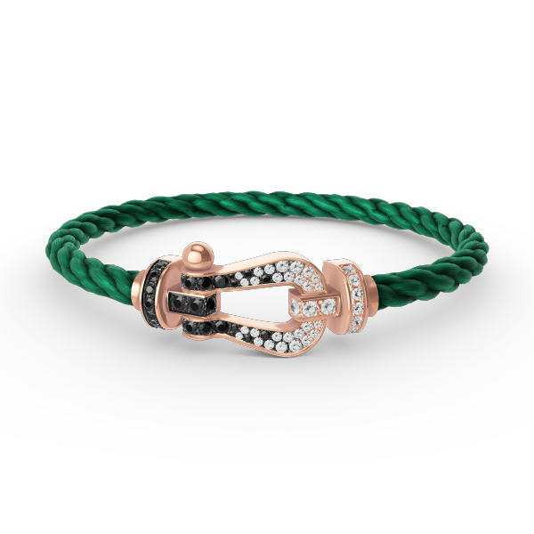 [Star Jewelry]FORCE LARGE HORSESHOE BLACK WHITE DIAMOND BRACELET ROSE GOLD