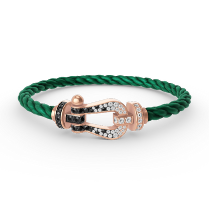 [Star Jewelry]FORCE LARGE HORSESHOE BLACK WHITE DIAMOND BRACELET ROSE GOLD