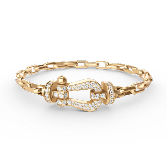 [Star Jewelry]FORCE LARGE HORSESHOE CLASP  METAL BRACELET