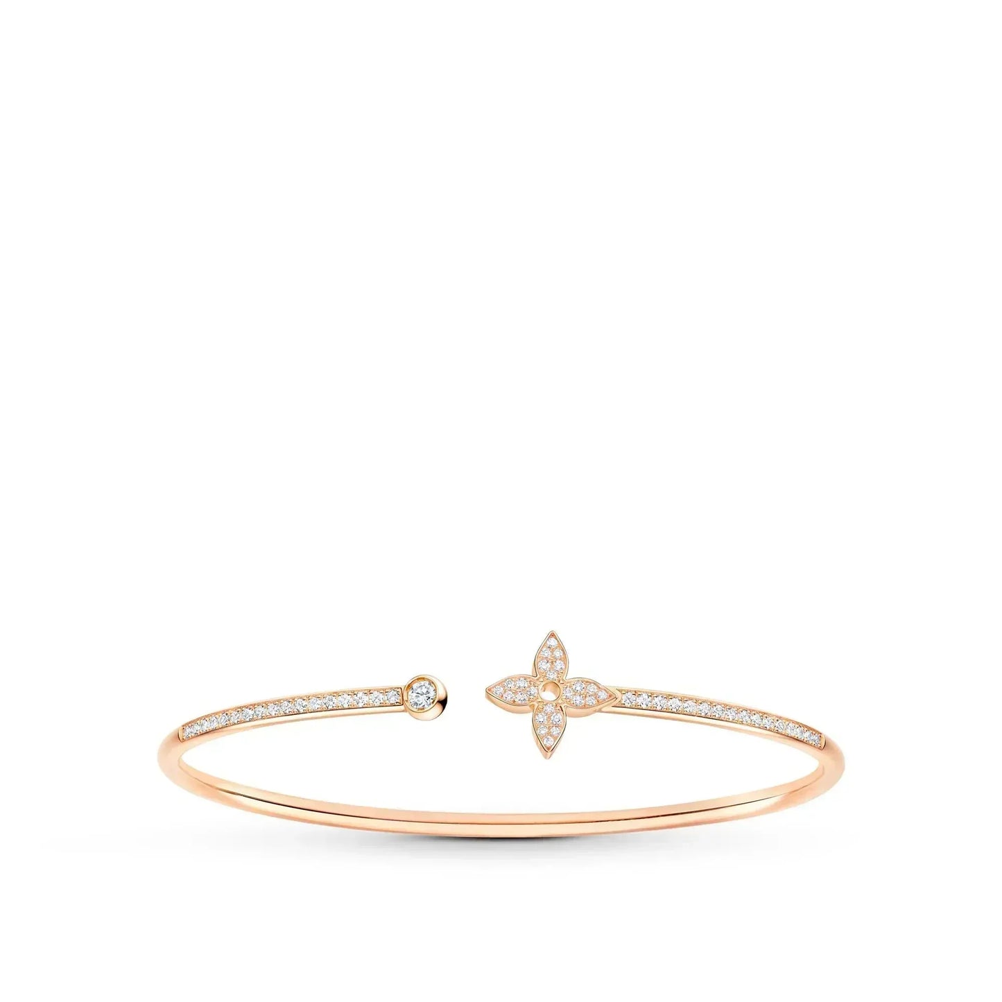 [Star Jewelry]IDYLLE PINK GOLD OPEN BRACELET DIAMOND PAVED