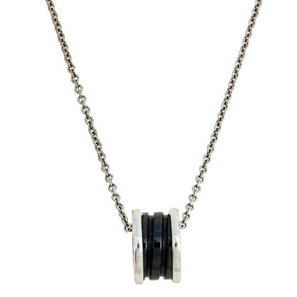 [Star Jewelry]ZERO 1 BLACK CERAMIC SILVER NECKLACE