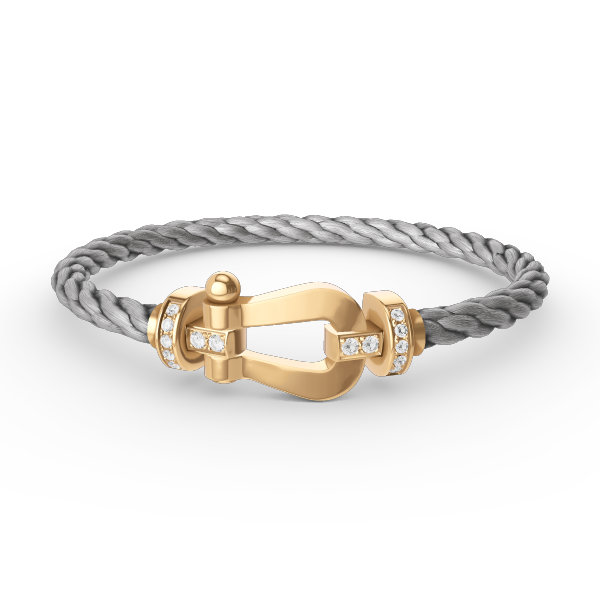 [Star Jewelry]FORCE LARGE HORSESHOE HALF DIAMOND BRACELET GOLD