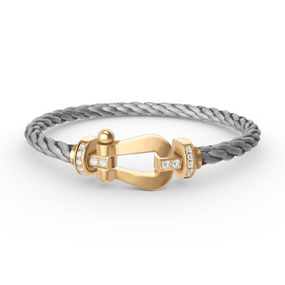 [Star Jewelry]FORCE LARGE HORSESHOE HALF DIAMOND BRACELET GOLD