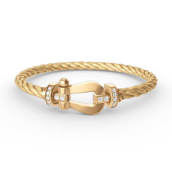 [Star Jewelry]FORCE LARGE HORSESHOE HALF DIAMOND BRACELET GOLD