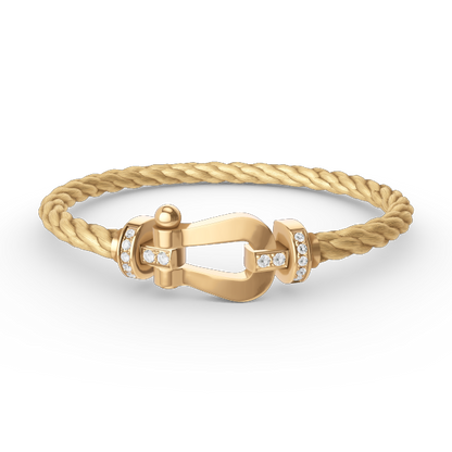 [Star Jewelry]FORCE LARGE HORSESHOE HALF DIAMOND BRACELET GOLD