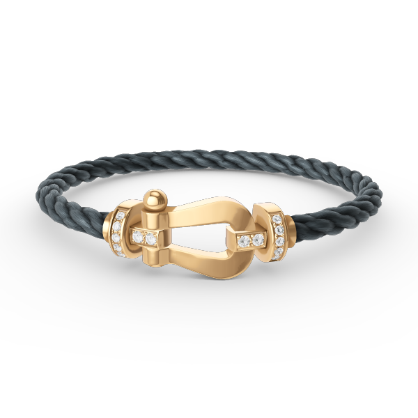 [Star Jewelry]FORCE LARGE HORSESHOE HALF DIAMOND BRACELET GOLD