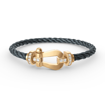 [Star Jewelry]FORCE LARGE HORSESHOE HALF DIAMOND BRACELET GOLD