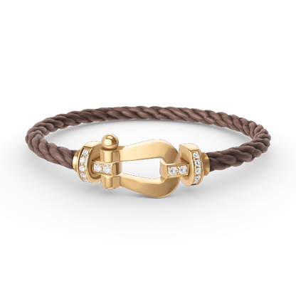 [Star Jewelry]FORCE LARGE HORSESHOE HALF DIAMOND BRACELET GOLD