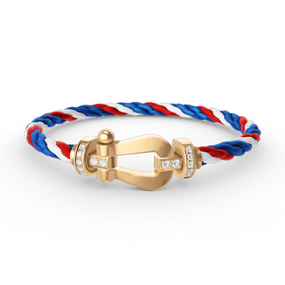 [Star Jewelry]FORCE LARGE HORSESHOE HALF DIAMOND BRACELET GOLD