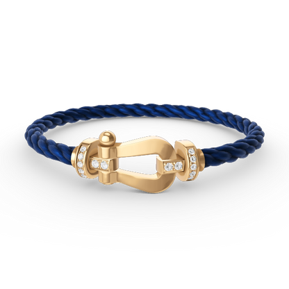 [Star Jewelry]FORCE LARGE HORSESHOE HALF DIAMOND BRACELET GOLD