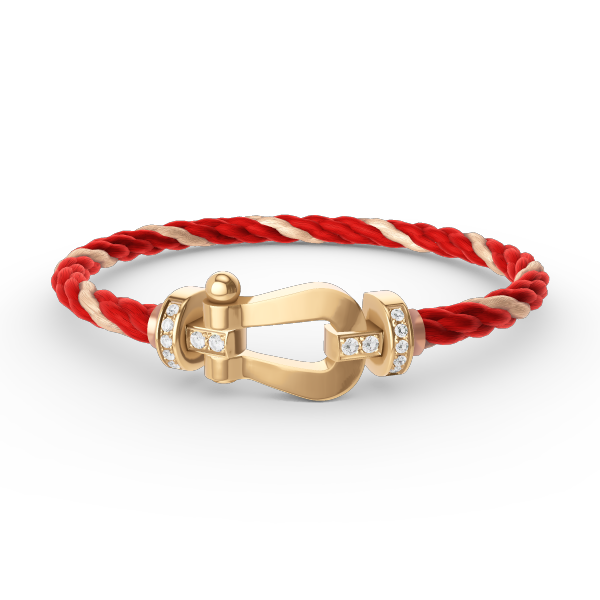 [Star Jewelry]FORCE LARGE HORSESHOE HALF DIAMOND BRACELET GOLD
