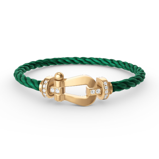 [Star Jewelry]FORCE LARGE HORSESHOE HALF DIAMOND BRACELET GOLD