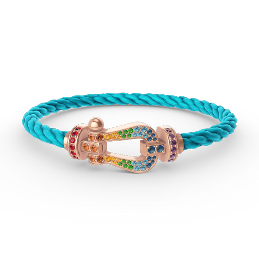 [Star Jewelry]FORCE LARGE HORSESHOE  COLORED DIAMOND BRACELET ROSE GOLD
