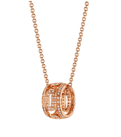 [Star Jewelry]PARENTESI NECKLACE PINK GOLD DIAMOND