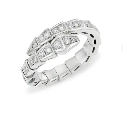 [Star Jewelry]SERPENTI RING SILVER DIAMOND PAVED 4MM