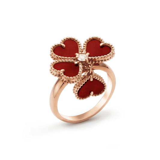 [Star Jewelry]SWEET CLOVER CARNELIAN RING