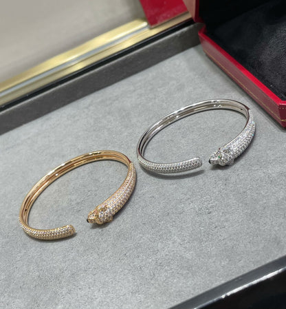 [Star Jewelry]PANTHERE FULL DIAMOND OPEN BRACELET