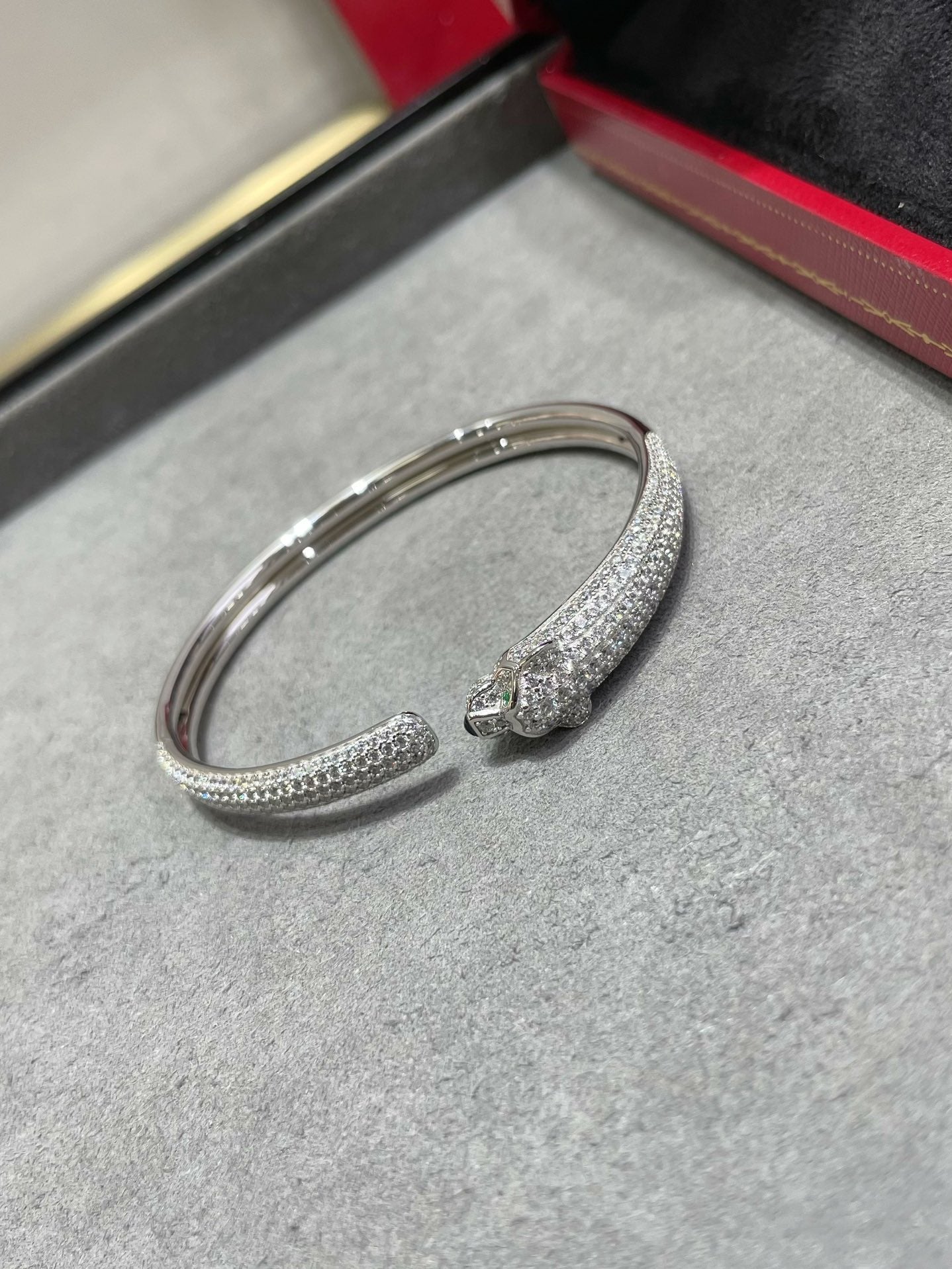[Star Jewelry]PANTHERE FULL DIAMOND OPEN BRACELET